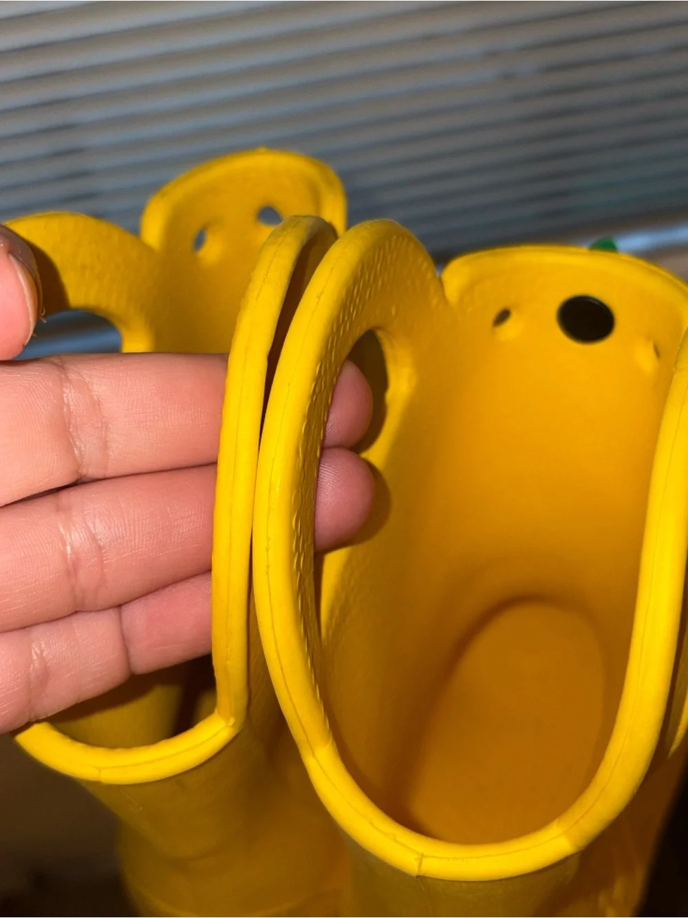 Crocs Kids' Classic Yellow Rain Boots size 1